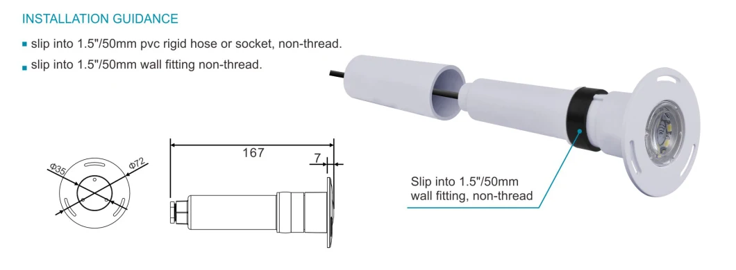 High Quality Hot Selling CE Certified Underwater LED Wl-Mf-Series Pool Light