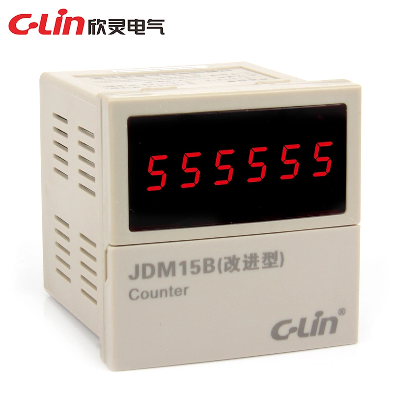 Jdm15b Reversible Counter Relay with 6 Digital LED Display High Frequency Counting DC24V AC220V