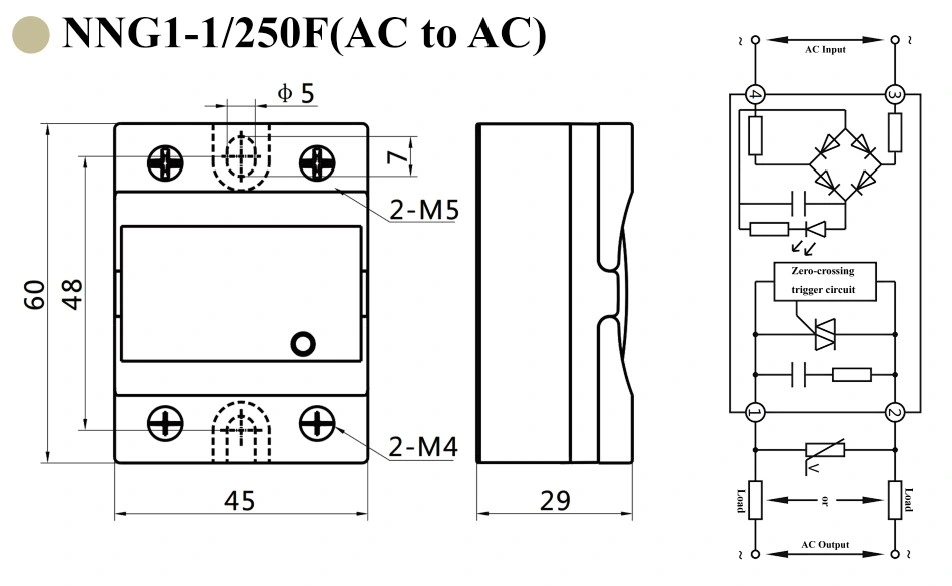 Solid State Relay Nng1-1/032f 250f (SSR-DA AA DD)