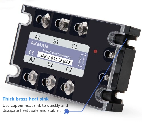 Industrial 3 Phase DC to AC High Power SSR 100A Solid State Relay