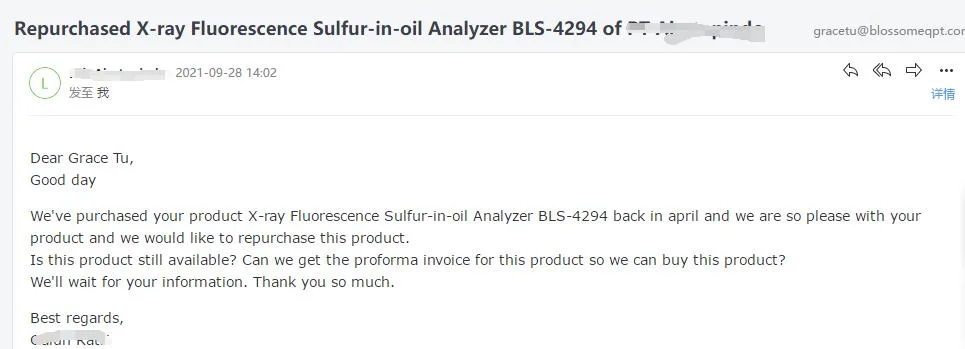 X-ray Fluorescence Sulfur Test Device for Oils