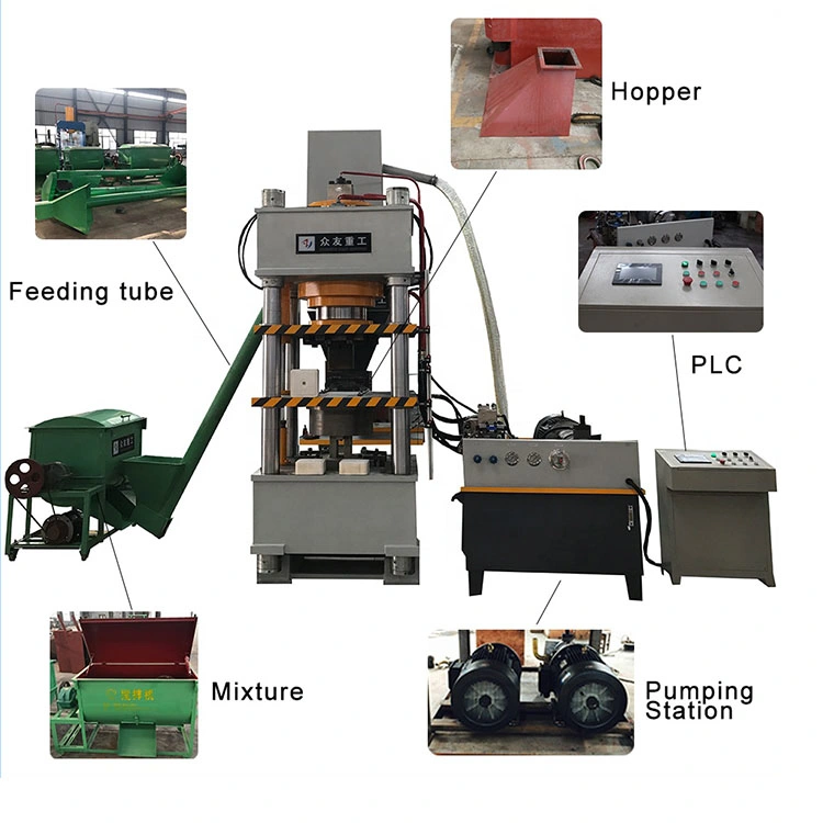 Animal Mineral Salt Licking Block Press Machine Equipped Hydraulic Overload Protection Device