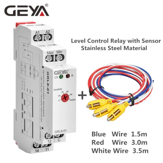 Geya Grl8 10A Relais de contrôle de minuterie de liquide électronique 12V pour contrôleur de niveau de liquide